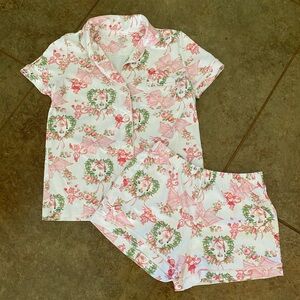 Roller Rabbit x Love Shack Fancy Merry Monkey Beaux Polo Pajamas Size Small